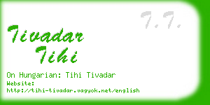 tivadar tihi business card